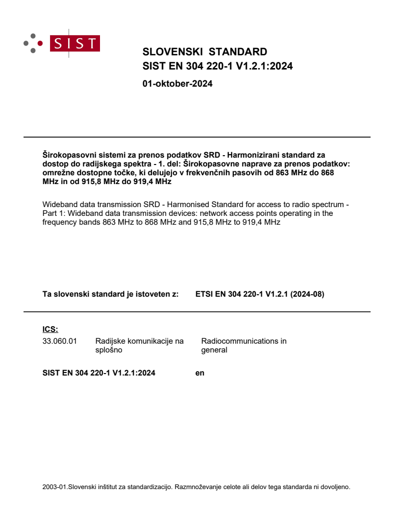 ETSI EN 304 220-1 V1.2.1 (2024-08) EN 304 220-1 V1.2.1:2024 - BARVE - Page 1 preview