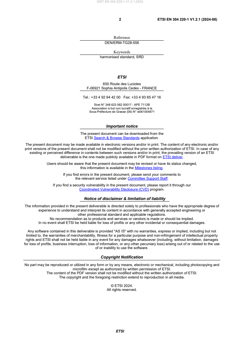 ETSI EN 304 220-1 V1.2.1 (2024-08) EN 304 220-1 V1.2.1:2024 - BARVE - Page 4 preview