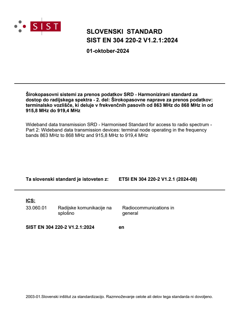 ETSI EN 304 220-2 V1.2.1 (2024-08) EN 304 220-2 V1.2.1:2024 - BARVE - Page 1 preview