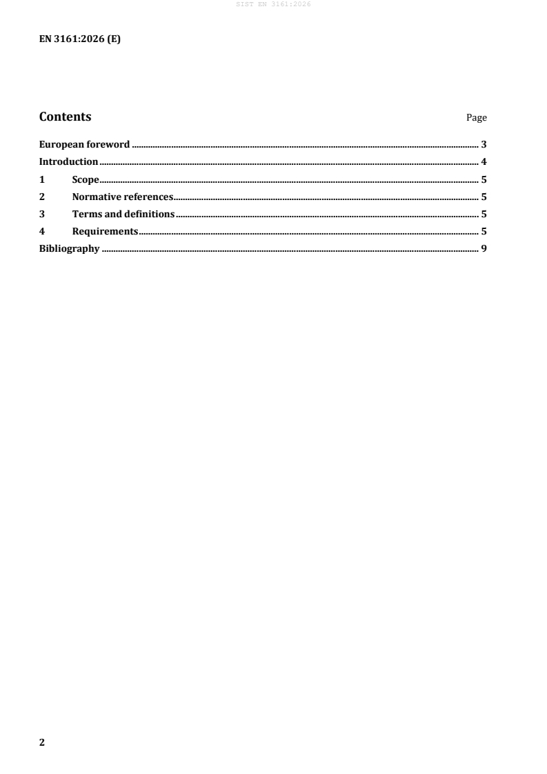 SIST EN 3161:2026 SIST EN 3161:2026 - Page 4 preview