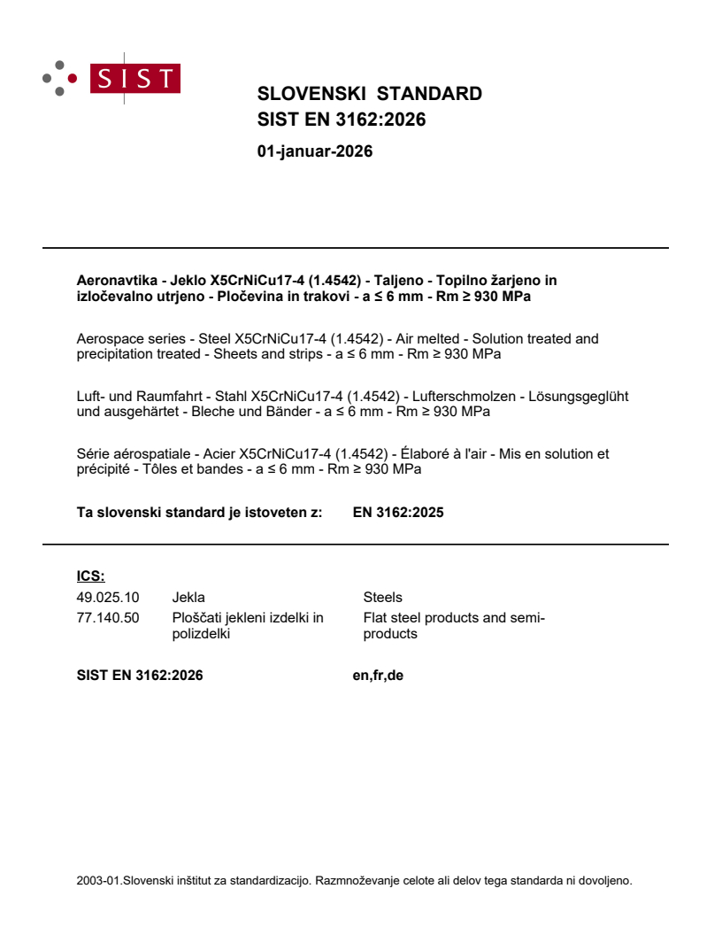 SIST EN 3162:2026 SIST EN 3162:2026
