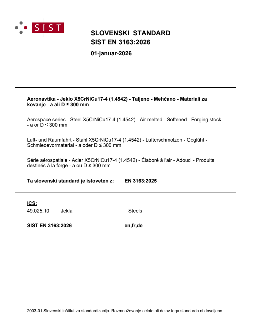 SIST EN 3163:2026