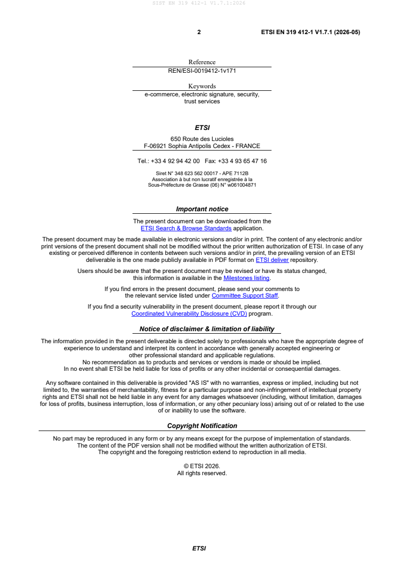 SIST EN 319 412-1 V1.7.1:2026 SIST EN 319 412-1 V1.7.1:2026 - Page 4 preview