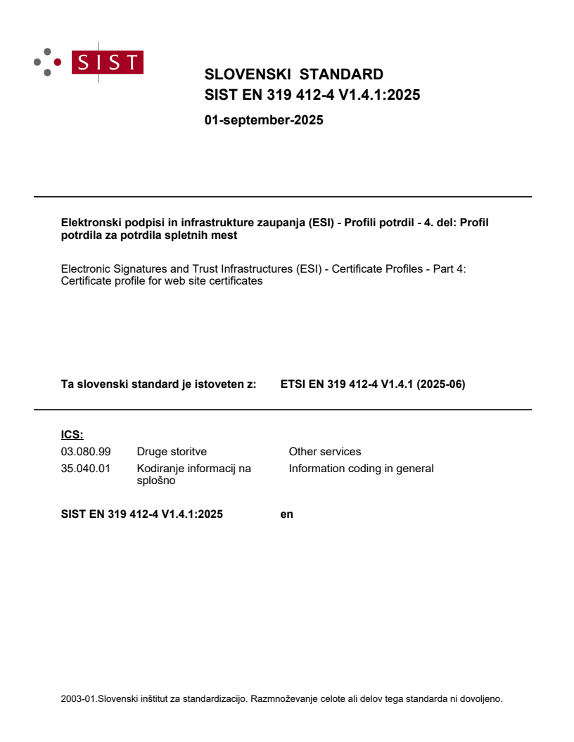 EN 319 412-4 V1.4.1:2025