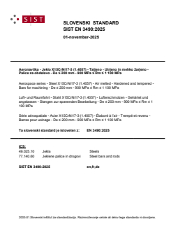 SIST EN 3490:2025 - Page 1 preview