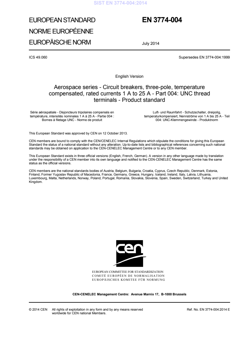 EN 3774-004:2014 EN 3774-004:2014 - Page 3 preview