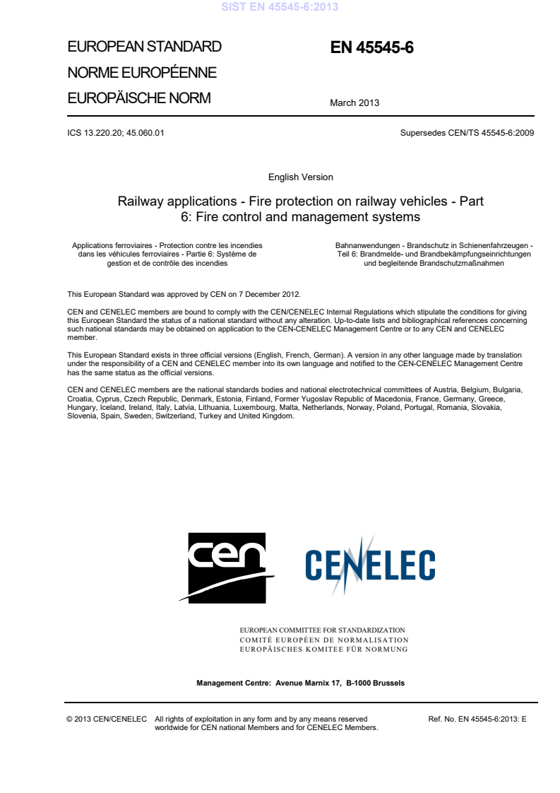 EN 45545-6:2013 EN 45545-6:2013 - Page 3 preview