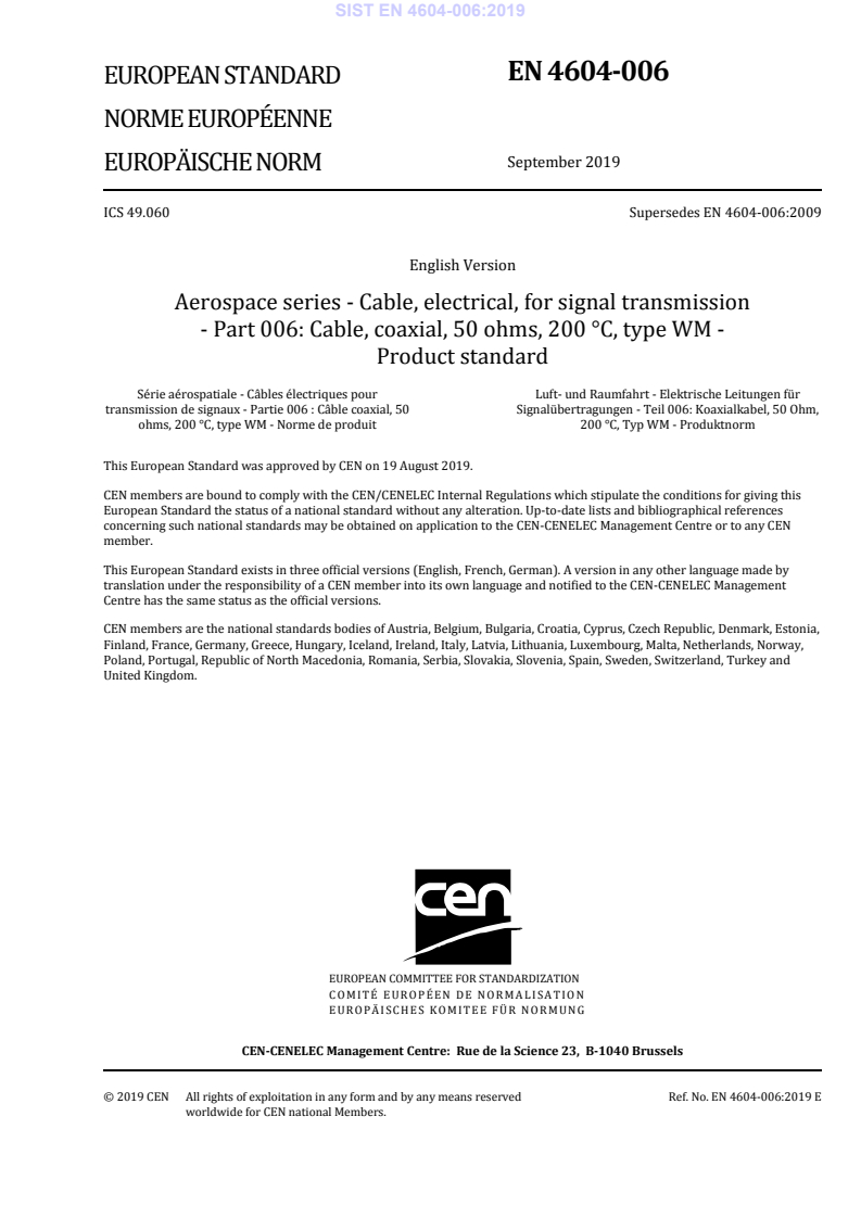 EN 4604-006:2019 EN 4604-006:2019 - Page 3 preview