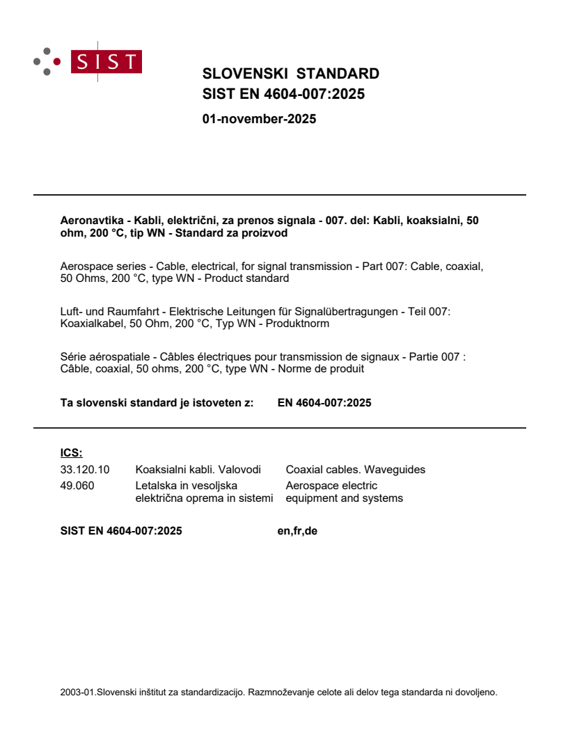 SIST EN 4604-007:2025 - BARVE