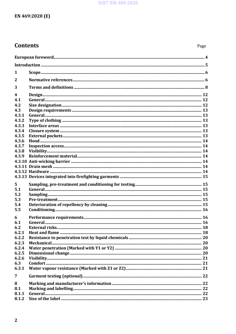 EN 469:2020 EN 469:2020 - BARVE - Page 4 preview