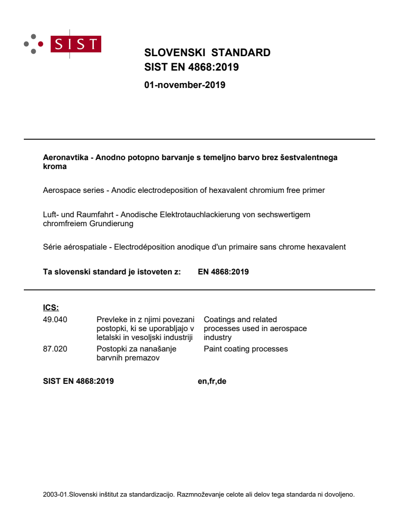 EN 4868:2019 EN 4868:2019 - Page 1 preview