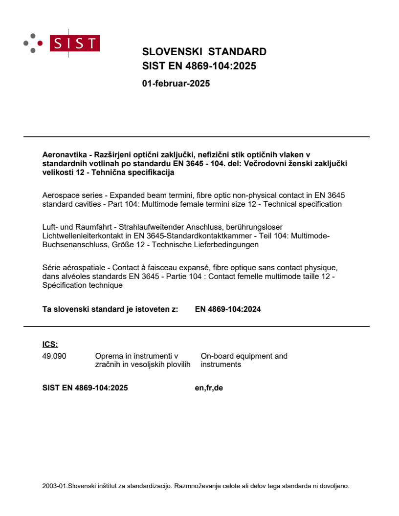 EN 4869-104:2024 EN 4869-104:2025 - Page 1 preview