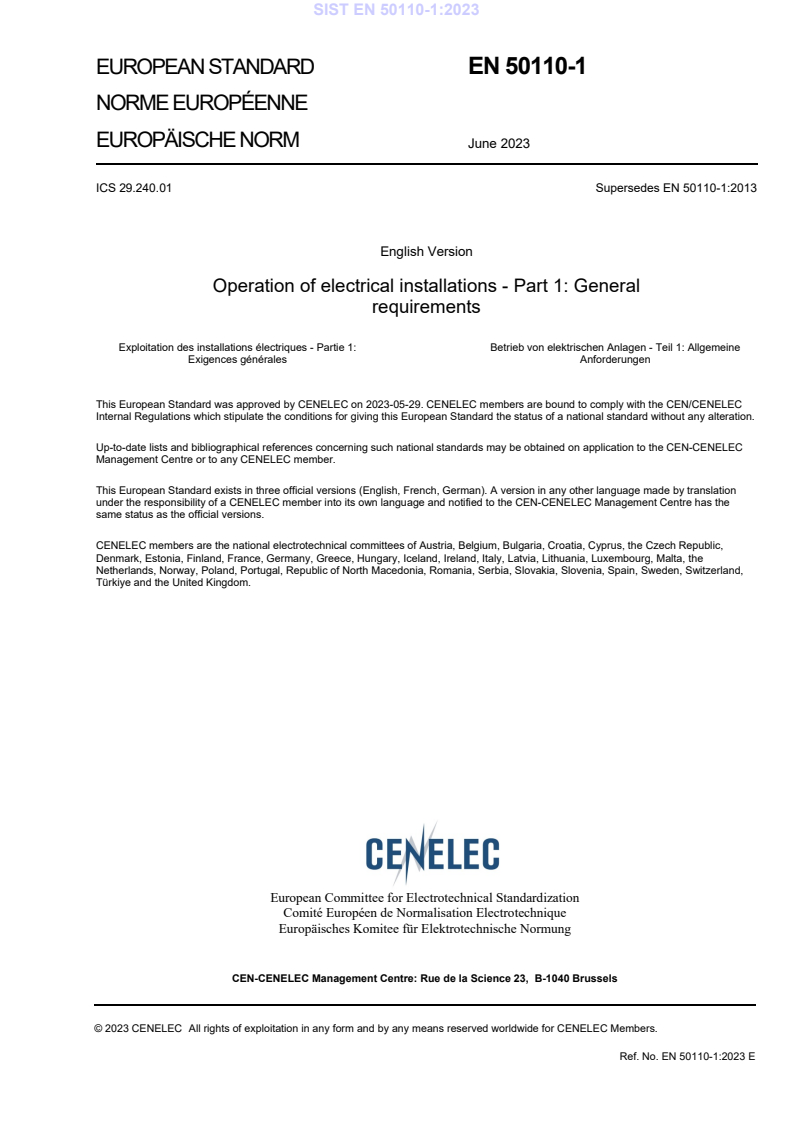 EN 50110-1:2023 EN 50110-1:2023 - Page 3 preview