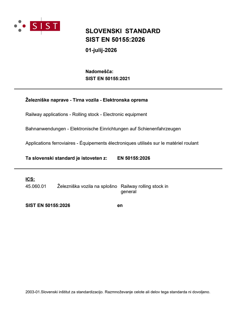 SIST EN 50155:2026 SIST EN 50155:2026 - BARVE - Page 1 preview
