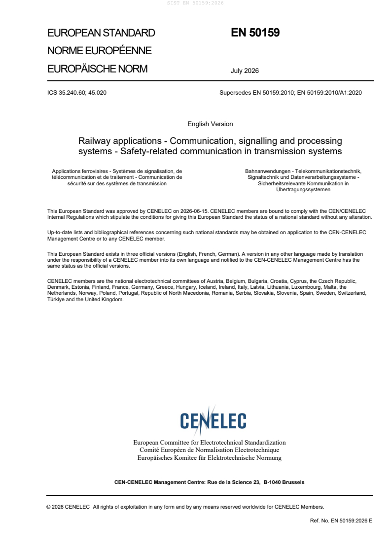 SIST EN 50159:2026 SIST EN 50159:2026 - Page 3 preview