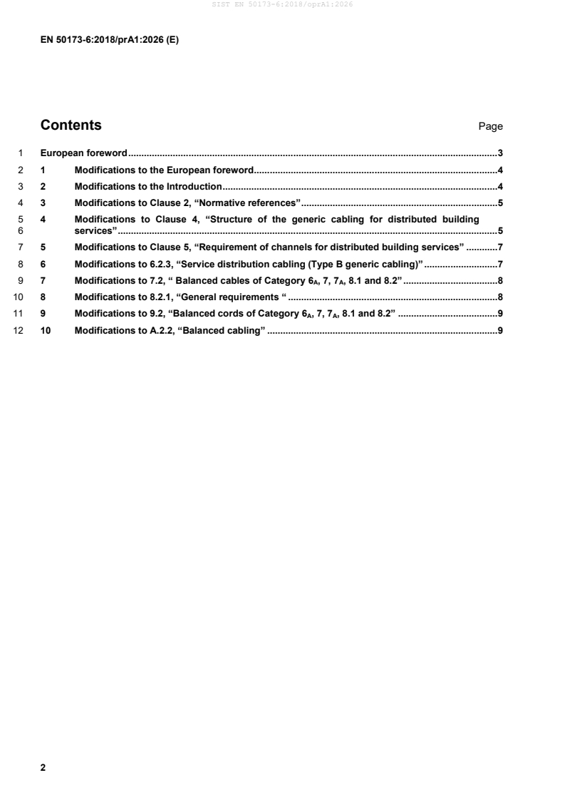EN 50173-6:2018/prA1:2026 EN 50173-6:2018/oprA1:2026 - Page 4 preview