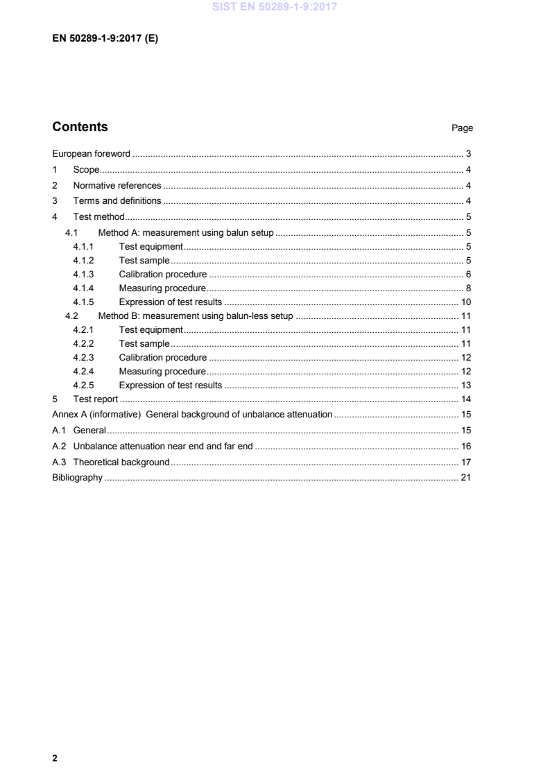 EN 50289-1-9:2017 EN 50289-1-9:2017 - BARVE - Page 4 preview