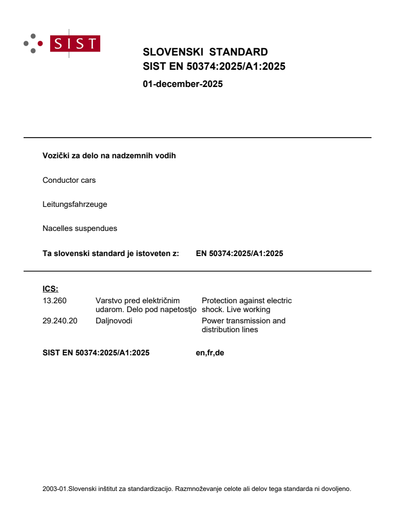 EN 50374:2025/A1:2025 EN 50374:2025/A1:2025