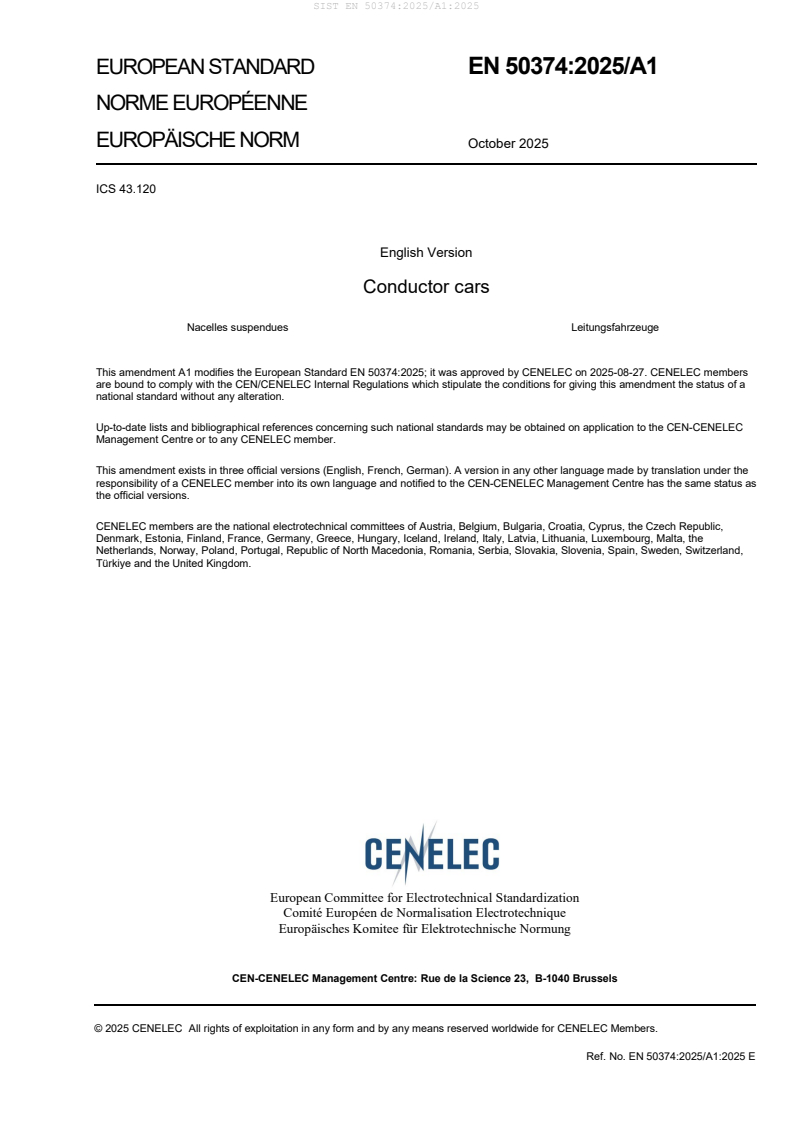 EN 50374:2025/A1:2025 EN 50374:2025/A1:2025