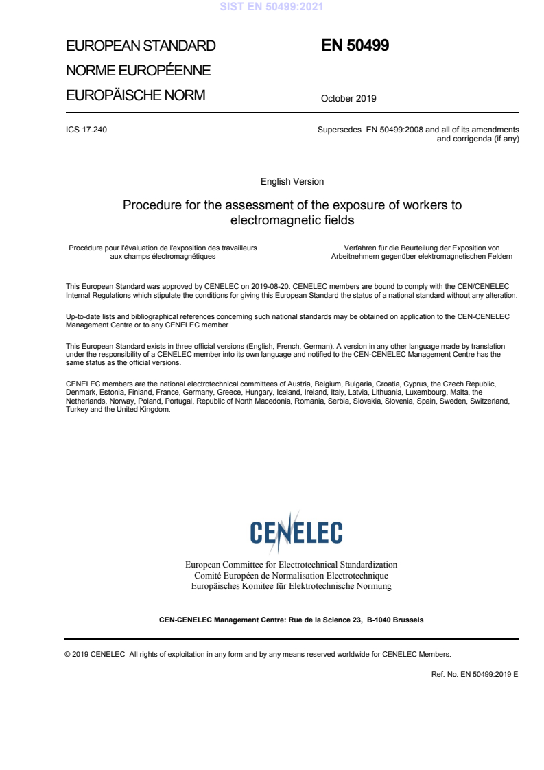 EN 50499:2019 EN 50499:2021 - BARVE - Page 3 preview