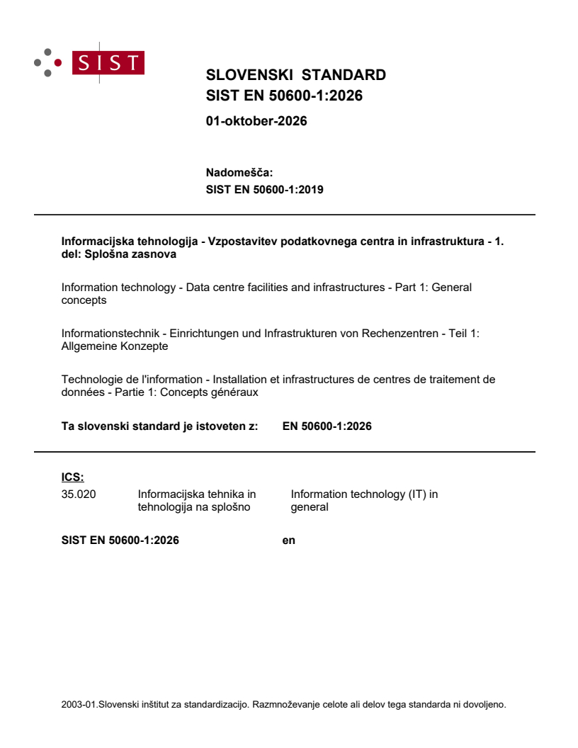 EN 50600-1:2026 EN 50600-1:2026 - BARVE - Page 1 preview