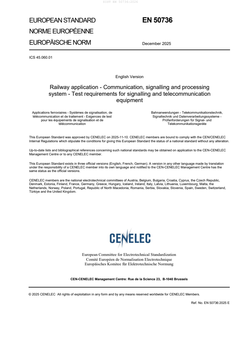 EN 50736:2026 - BARVE