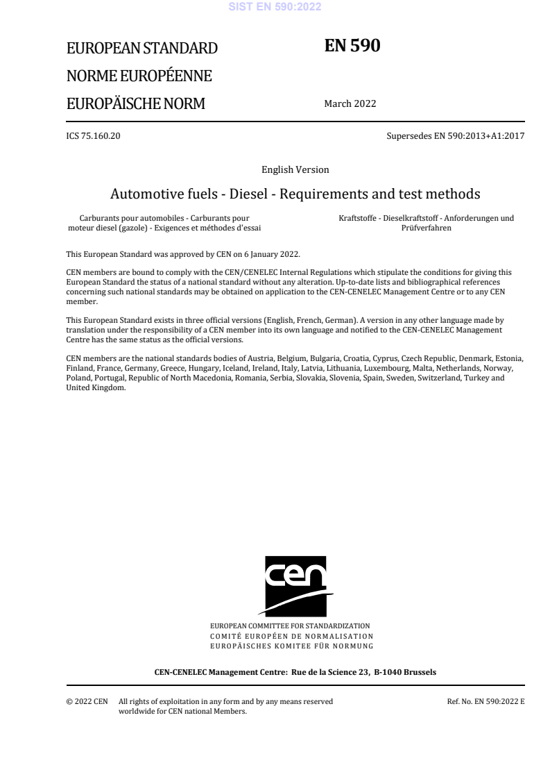 EN 590:2022 EN 590:2022 (EN) - Page 3 preview