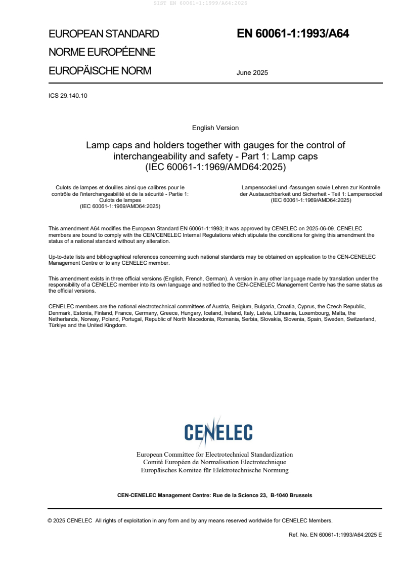 SIST EN 60061-1:1999/A64:2026 SIST EN 60061-1:1999/A64:2026 - Page 3 preview