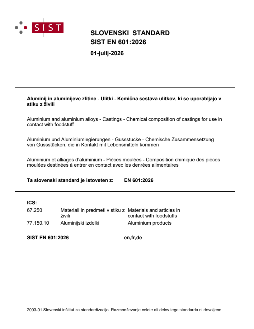 SIST EN 601:2026 SIST EN 601:2026 - Page 1 preview