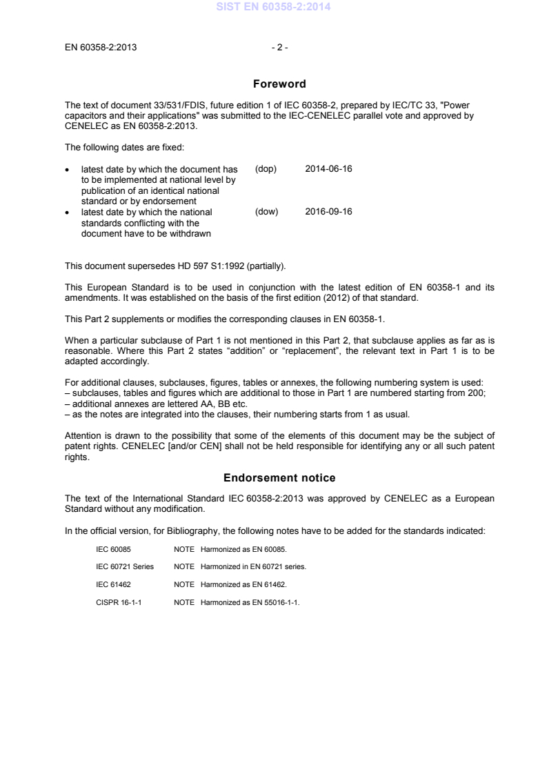 EN 60358-2:2013 EN 60358-2:2014 - BARVE - Page 4 preview