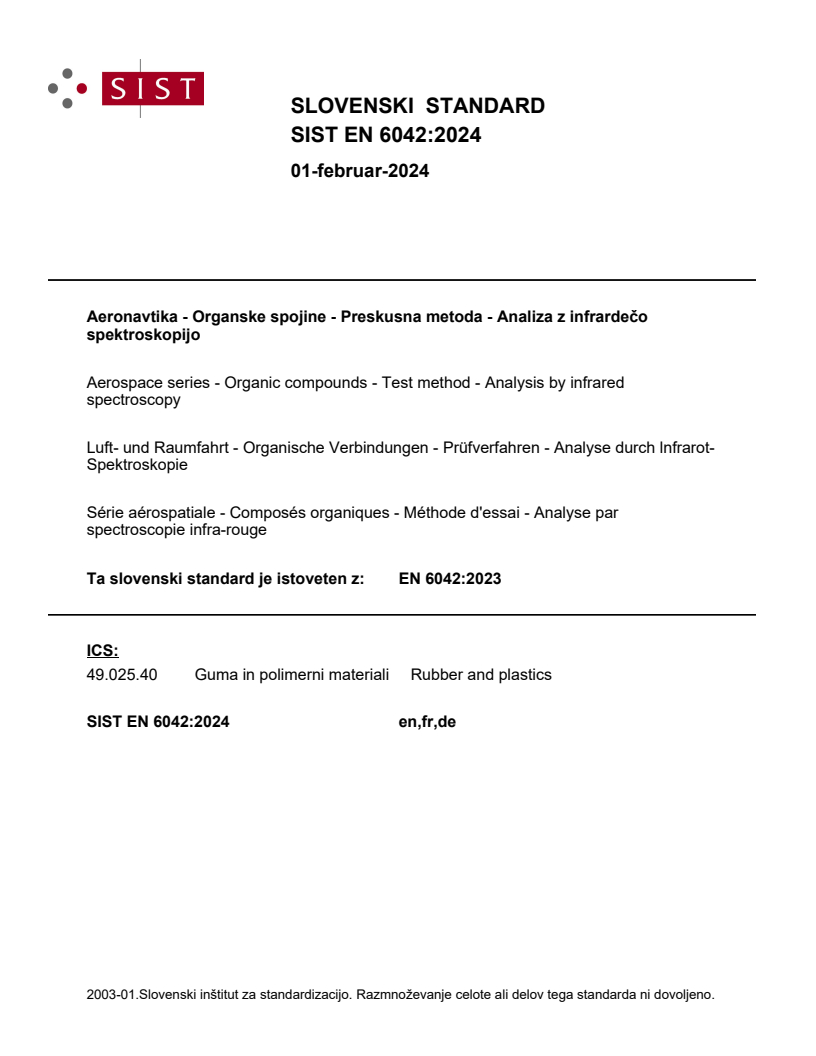 EN 6042:2023 EN 6042:2024 - Page 1 preview