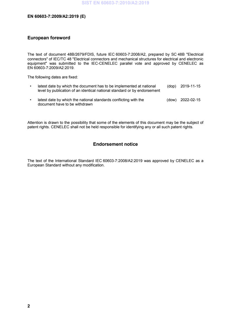 EN 60603-7:2009/A2:2019 EN 60603-7:2010/A2:2019 - Page 4 preview