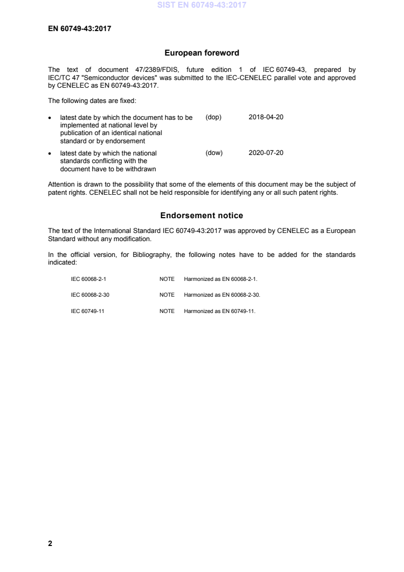 EN 60749-43:2017 EN 60749-43:2017 - BARVE - Page 4 preview