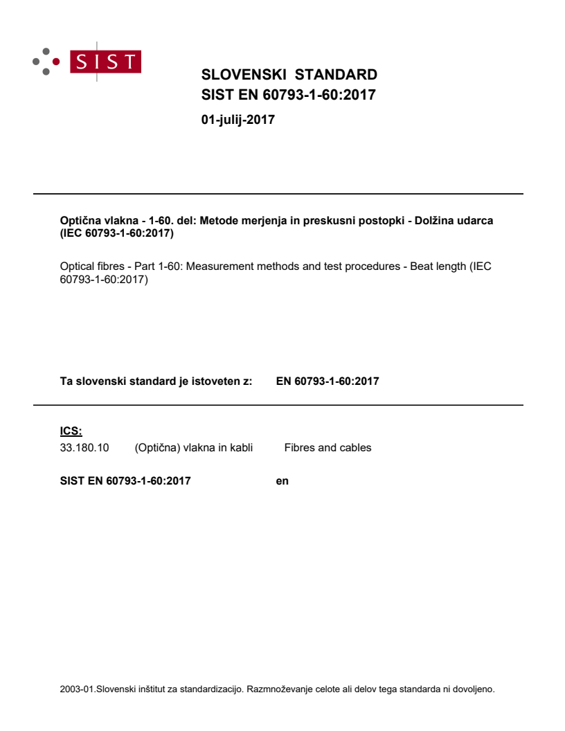 EN 60793-1-60:2017 EN 60793-1-60:2017 - BARVE - Page 1 preview