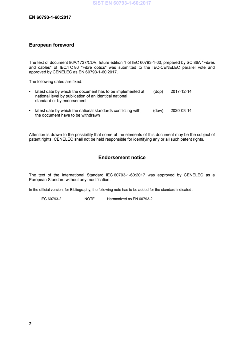 EN 60793-1-60:2017 EN 60793-1-60:2017 - BARVE - Page 4 preview