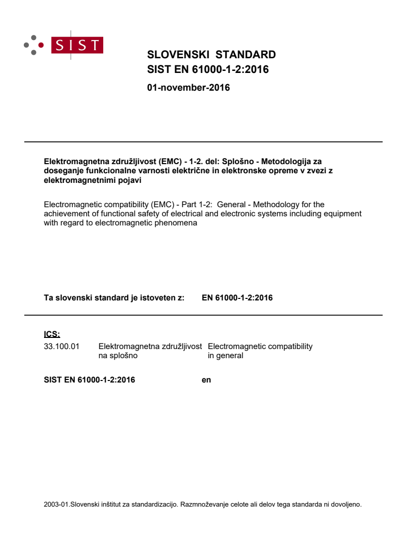 EN 61000-1-2:2016 EN 61000-1-2:2016 - BARVE - Page 1 preview