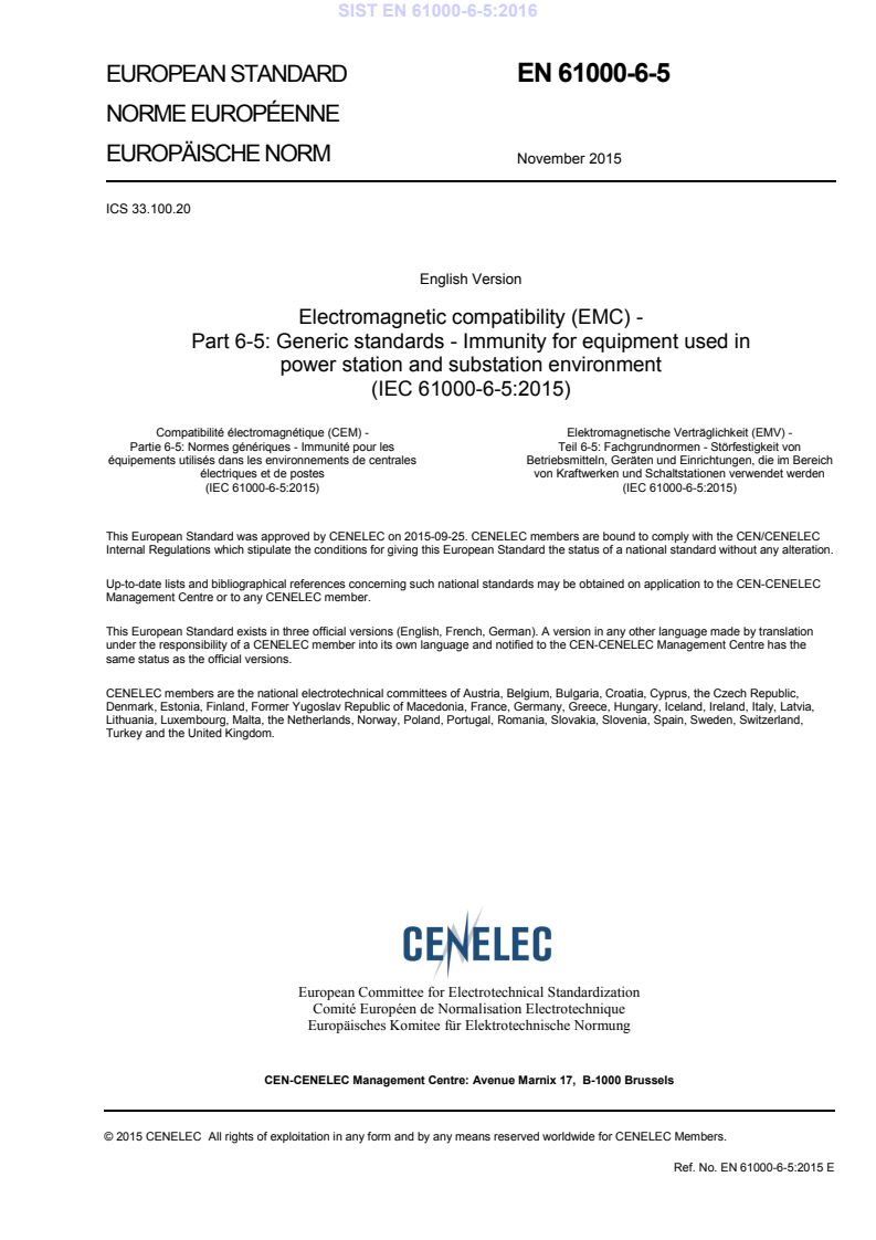 EN 61000-6-5:2015 EN 61000-6-5:2016 - BARVE - Page 3 preview