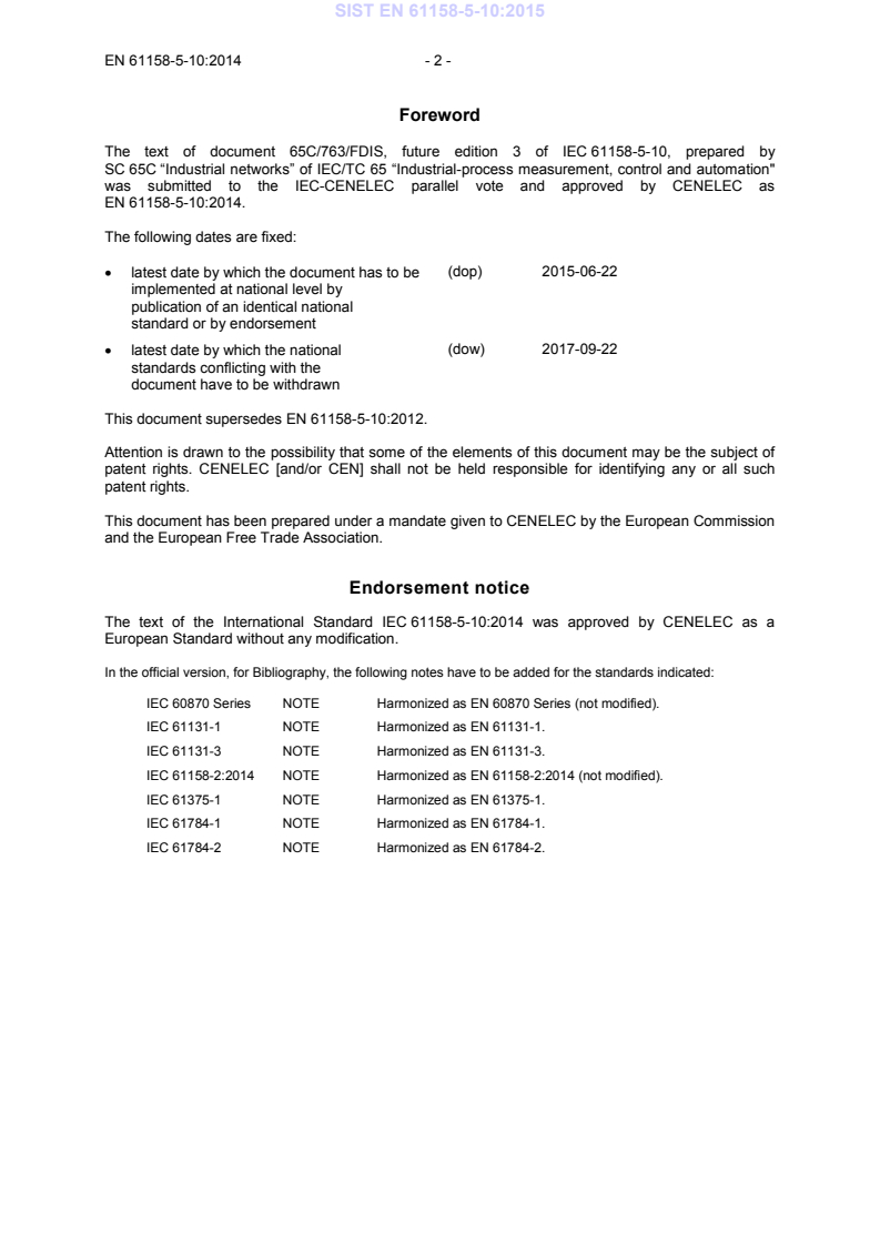 EN 61158-5-10:2014 EN 61158-5-10:2015 - BARVE - Page 4 preview