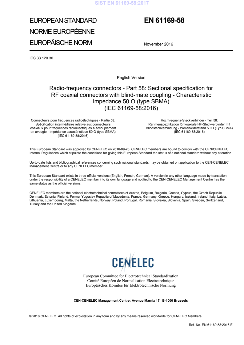 EN 61169-58:2016 EN 61169-58:2017 - BARVE - Page 3 preview