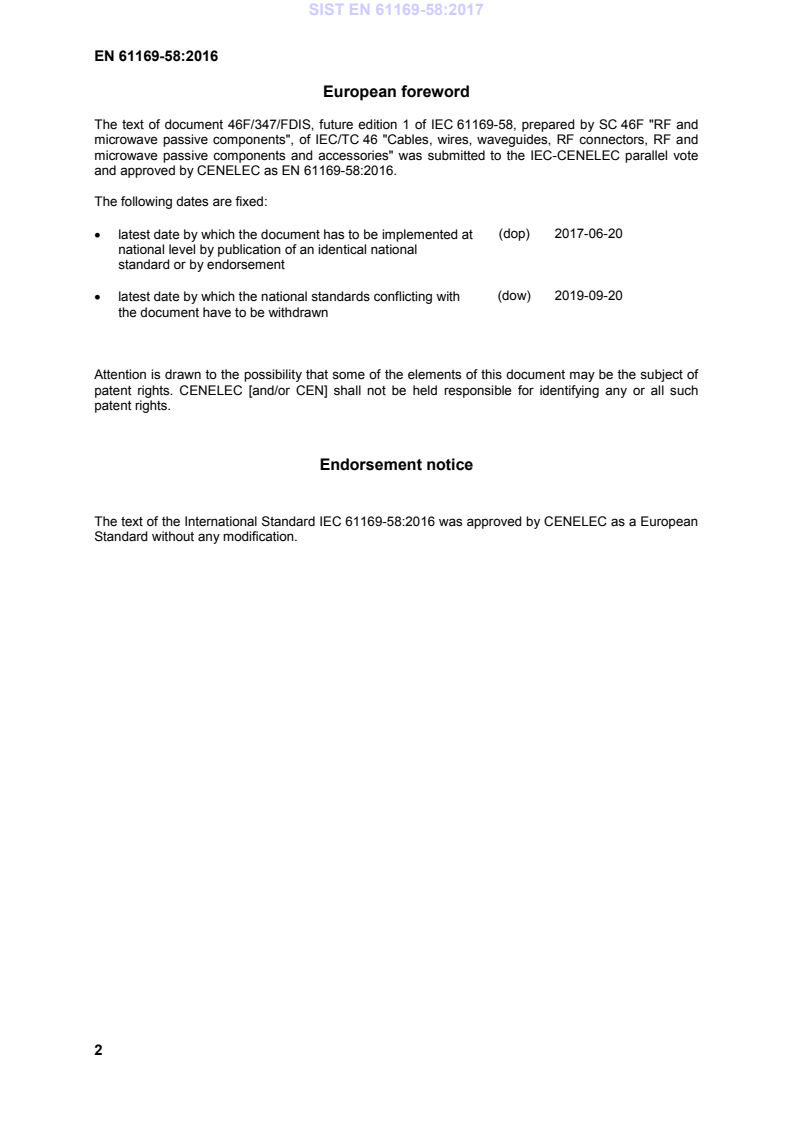 EN 61169-58:2016 EN 61169-58:2017 - BARVE - Page 4 preview