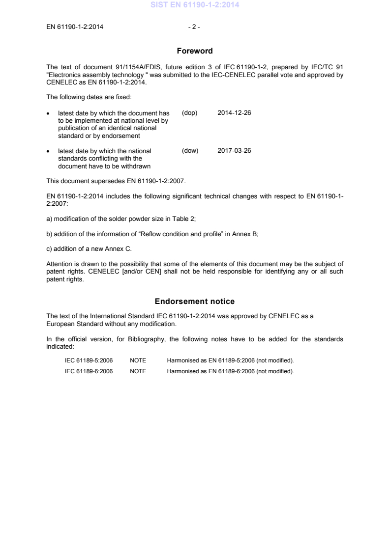 EN 61190-1-2:2014 EN 61190-1-2:2014 - BARVE - Page 4 preview