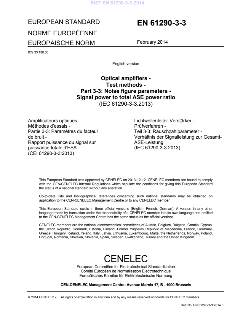 EN 61290-3-3:2014 EN 61290-3-3:2014 - BARVE - Page 3 preview