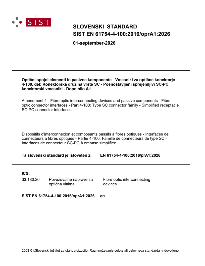 EN 61754-4-100:2016/prA1:2026 EN 61754-4-100:2016/oprA1:2026 - Page 1 preview
