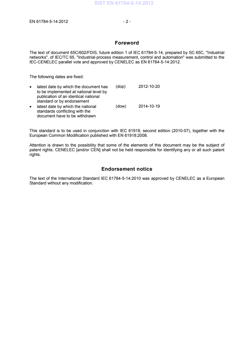 EN 61784-5-14:2012 EN 61784-5-14:2012 - BARVE - Page 4 preview