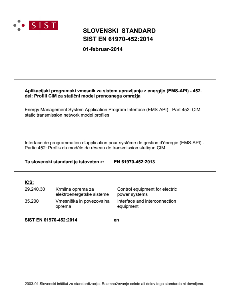 EN 61970-452:2013 EN 61970-452:2014 - BARVE - Page 1 preview