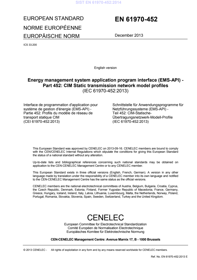 EN 61970-452:2013 EN 61970-452:2014 - BARVE - Page 3 preview