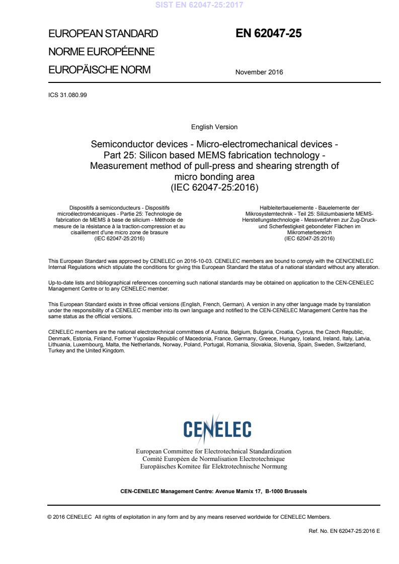 EN 62047-25:2016 EN 62047-25:2017 - BARVE - Page 3 preview