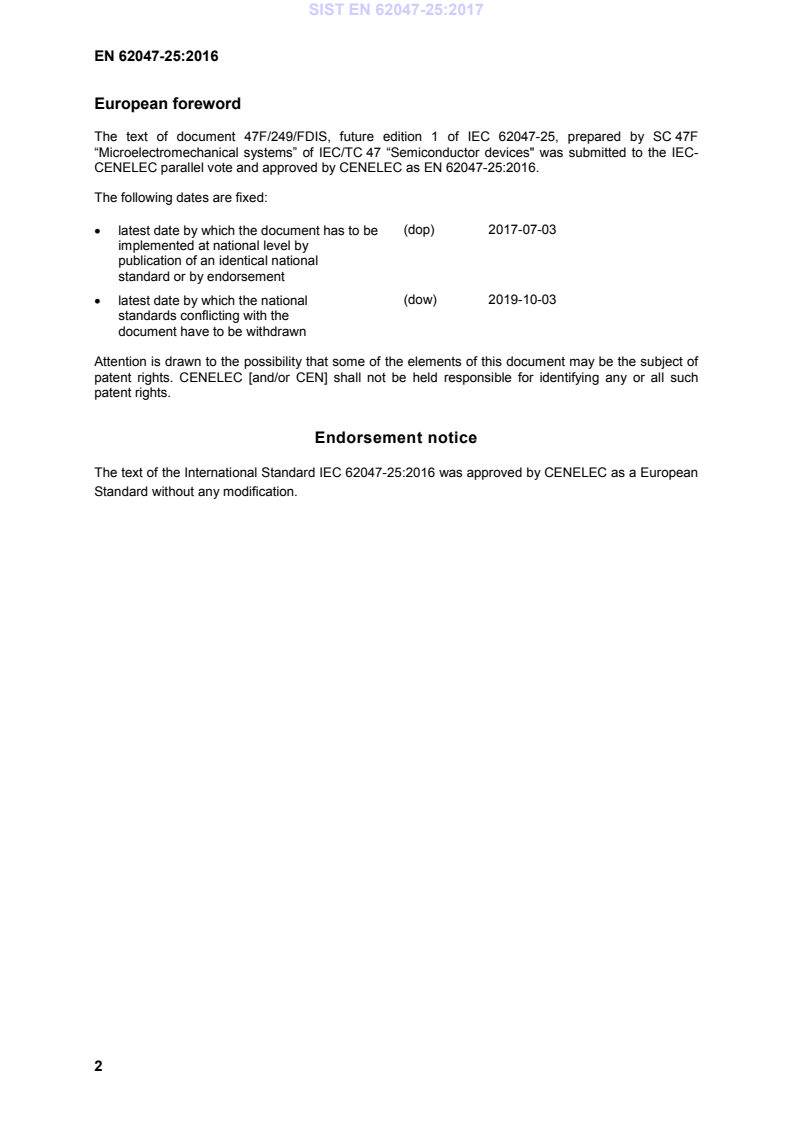 EN 62047-25:2016 EN 62047-25:2017 - BARVE - Page 4 preview