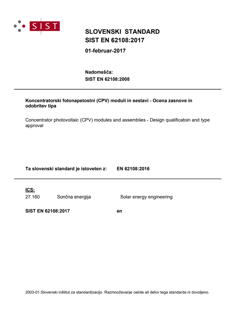 EN 62108:2016 EN 62108:2017 - Page 1 preview