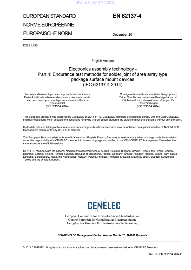 EN 62137-4:2014 EN 62137-4:2015 - BARVE - Page 3 preview